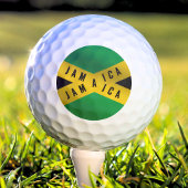 Jamaica Caution Tape Green Gold Jamaican Flag Golfballen