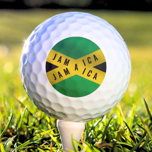 Jamaica Caution Tape Green Gold Jamaican Flag Golfballen