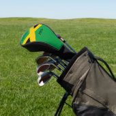 Jamaica Caution Tape Green Gold Jamaican Flag Golfheadcover (Insitu)