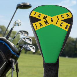 Jamaica Caution Tape Green Gold Jamaican Flag Golfheadcover