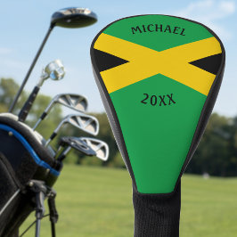 Jamaica Caution Tape Green Gold Jamaican Flag Golfheadcover