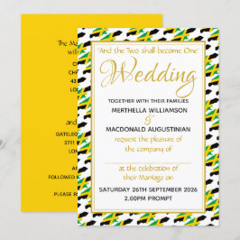 JAMAICA Christelijke Schrift Custom Wedding Kaart