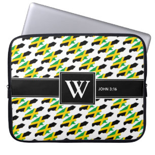 JAMAICA Christelijke Scriptmonogram laptop Laptop Sleeve