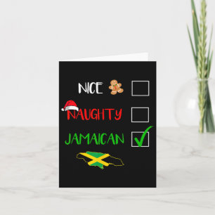 Jamaica Christmas Naughty Nice Checklist Jamaicaan Kaart