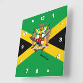 Jamaica Clock, patriottisch huis, Jamaicaanse vlag Vierkante Klok (Hoek)