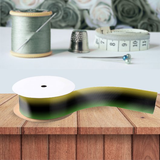 Jamaica Colors Gradient Black, Yellow en Green Satijnen Lint