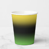 Jamaica Colors Gradient Green and Yellow Papieren Bekers (Links)