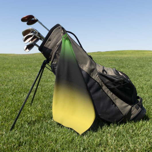 Jamaica Colors Gradient Ombre Green Gold en Black Golfhanddoek (Groen)