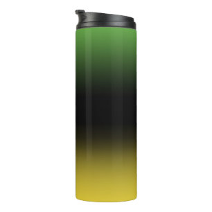 Jamaica Colors Gradient Ombre Green & Gold Thermosbeker
