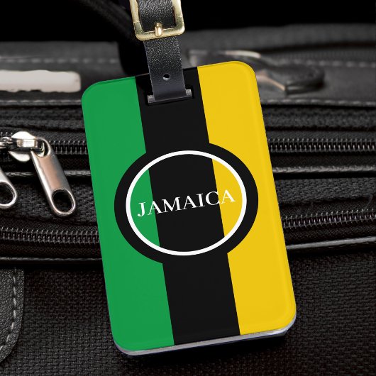 Jamaica Colors Green Black Gold Jamaican Bagagelabel