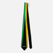 Jamaica Colors Green Black & Gold Jamaican Flag Stropdas (Voorkant)