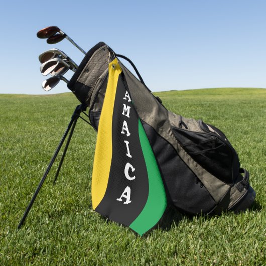 Jamaica Colors Green Gold Black Jamaican Golfhanddoek (Groen)