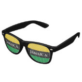 Jamaica Colors Green Gold Black Jamaican Retro Zonnebril (Gekanteld)