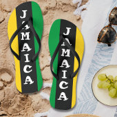 Jamaica Colors Green Gold Black Jamaican Teenslippers