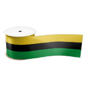 Jamaica Colors Green Gold Black Name Jamaican Satijnen Lint (Spoel)