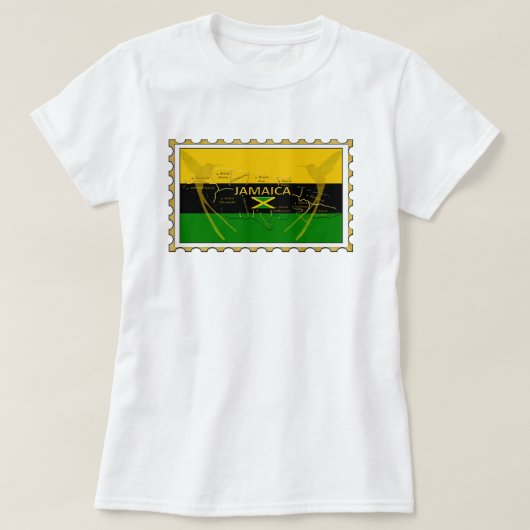 Jamaica Colors Humming Birds Stamp T-Shirt (Design voorkant)