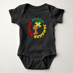 Jamaica Country Flag Roots Proud Jamaican Woman Romper