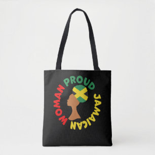 Jamaica Country Flag Roots Proud Jamaican Woman Tote Bag