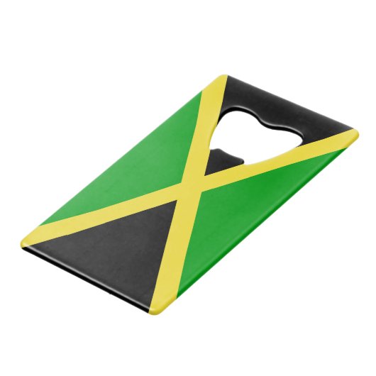 Jamaica Creditkaart Flessenopener (Voorkant Gekanteld)