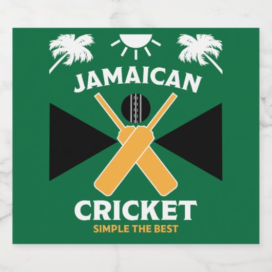 Jamaica Cricket Bier Etiket (Enkel label)