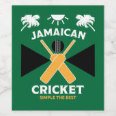 Jamaica Cricket Wijn Etiket (Enkel label)