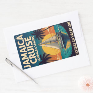 Jamaica Cruise Caraïbische Droom Rechthoekige Sticker