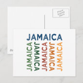 Jamaica Cute Colorful Briefkaart (Voorkant / Achterkant)