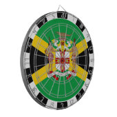 Jamaica Dartboard en Jamaicaanse vlag/spelraad Dartbord (Voorkant Links)