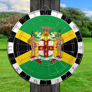 Jamaica Dartboard en Jamaicaanse vlag/spelraad Dartbord