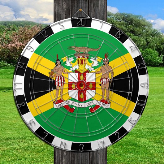 Jamaica Dartboard en Jamaicaanse vlag/spelraad Dartbord