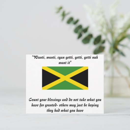 Jamaica design briefkaart (Staand voorkant)