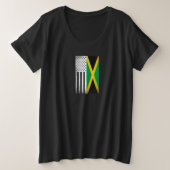 Jamaica Design voor trotse Jamaicaanse Amerikanen Grote Maat T-shirt (Design voorkant)