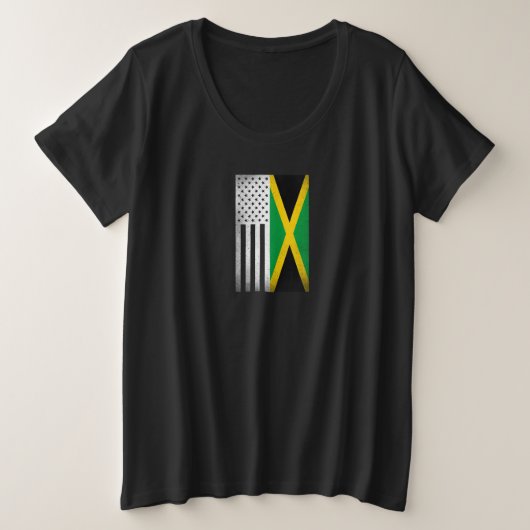 Jamaica Design voor trotse Jamaicaanse Amerikanen Grote Maat T-shirt (Design voorkant)