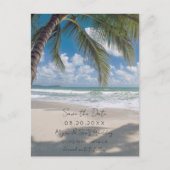 Jamaica Destination Beach Wedding Save the Date Aankondigingskaart (Voorkant)
