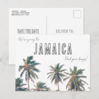 Jamaica Destination Beach Wedding Save the Date