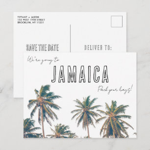 Jamaica Destination Beach Wedding Save the Date Briefkaart