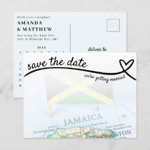 Jamaica Destination Wedding Save the Date Briefkaart