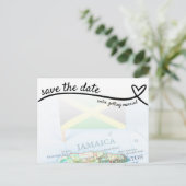 Jamaica Destination Wedding Save the Date Briefkaart (Staand voorkant)