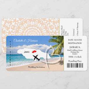 Jamaica Destination Wedding Ticket Pass  Kaart