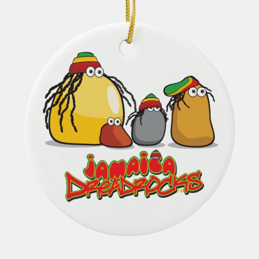 Jamaica DreadRocks Keramisch Ornament (Voorkant)