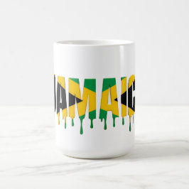 Jamaica Drip Tekst | Caraïbisch Vlagontwerp | Fan Koffiemok