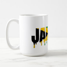 Jamaica Drip Tekst | Caraïbisch Vlagontwerp | Fan Koffiemok