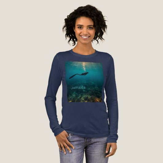 Jamaica duik Tri-Blend shirt (Voorkant)