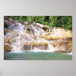 Jamaica Dunn's River-watervallen close-up Poster