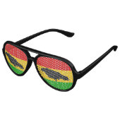 Jamaica Eiland en Rasta vlag Aviator Zonnebril (Gekanteld)