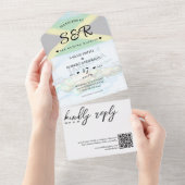 Jamaica eiland Jamaicaanse vlag bestemming bruilof All In One Uitnodiging (Afscheurbaar)