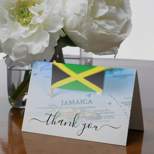 Jamaica eiland Jamaicaanse vlag bestemming bruilof Bedankkaart