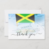 Jamaica eiland Jamaicaanse vlag bestemming bruilof Bedankkaart (Voorkant)
