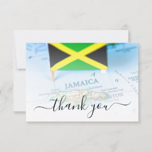 Jamaica eiland Jamaicaanse vlag bestemming bruilof Bedankkaart