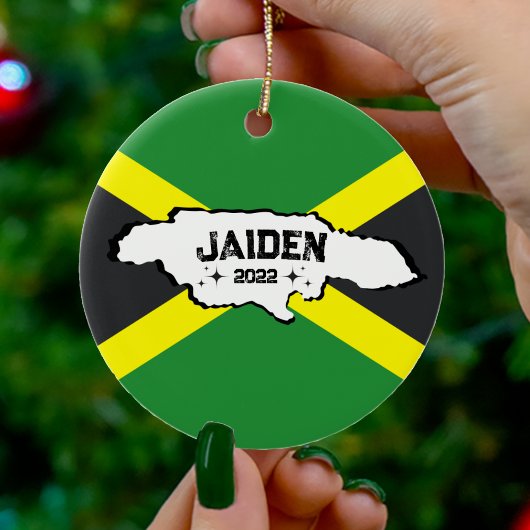 Jamaica eiland Jamaicaanse vlag Kerstornament Keramisch Ornament